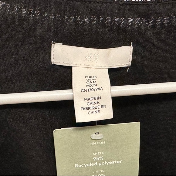 H&M Black Sequin Long Sleeve Sheer Crop Top - Picture 6 of 11